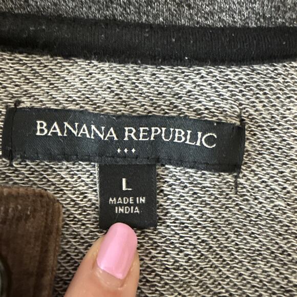 Banana Republic Men’s L Outdoors 1/4 Corduroy Accent Button Pullover Business - Picture 4 of 9